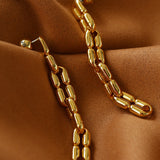 Sculptural Interlocking Link Drop Earrings