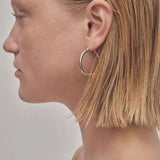 Nordic Minimalist 925 Sterling Silver Hoop Earrings