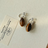 Tiger’s Eye Bead Drop Earrings