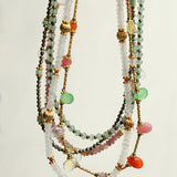 Amazonite & Pyrite Beaded Necklace