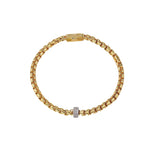 Cubic Zirconia Pavé Barrel Link Bracelet - side view | Floysun