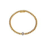 Cubic Zirconia Pavé Barrel Link Bracelet - side view | Floysun