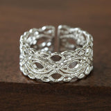 Vintage Palace Lace Filigree Zircon Open Ring