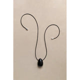 Black Teardrop Pendant Necklace