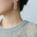 Forest-Inspired Geometric Wood Earrings