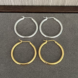 Nordic Minimalist 925 Sterling Silver Hoop Earrings
