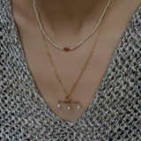Freshwater Pearl T‑Shape Balance Pendant Necklace