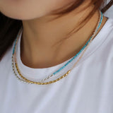 Mini Beaded Asymmetrical Champagne Color Bead Bracelet