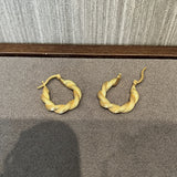 Vintage Sterling Silver Twisted Rope Hoop Earrings