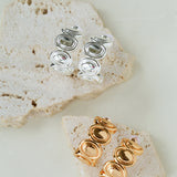 Minimalist Multi Oval C Hoop Earrings