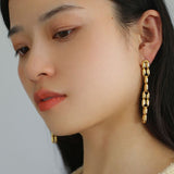 Sculptural Interlocking Link Drop Earrings