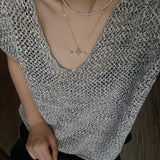 Freshwater Pearl T‑Shape Balance Pendant Necklace