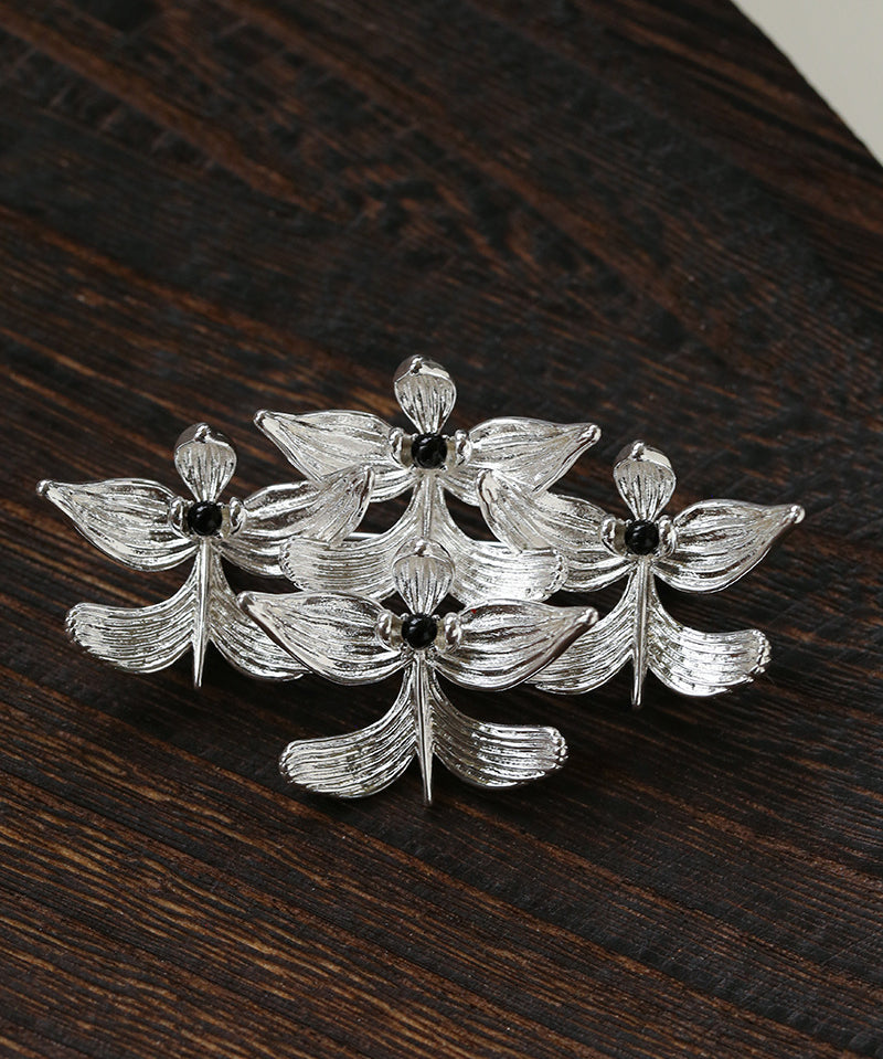 New Chinese Style Magnolia Agate Brooch