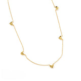 Infinite Multi-Heart Station Necklace - Delicate 925 Sterling Silver Chain