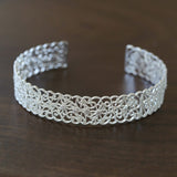 Vintage Palace Lace Filigree Open Cuff  Stackable Bracelet