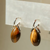 Tiger’s Eye Bead Drop Earrings