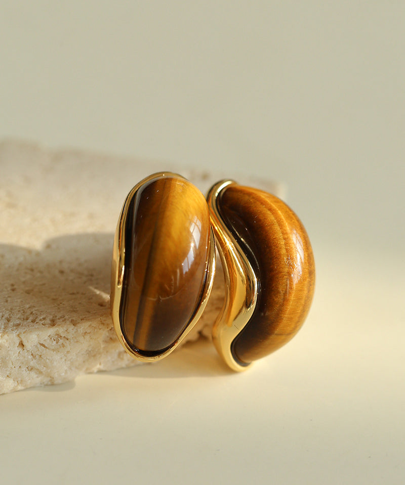 Classic Tiger’s Eye Stud Earrings