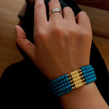 925 Sterling Silver Magnetic Turquoise Convertible Necklace & Bracelet