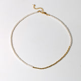Mini Beaded Asymmetrical Pearl Necklace