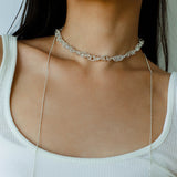 Multi-Wear Hollow Lace Adjustable Pull-Tie Choker Necklace