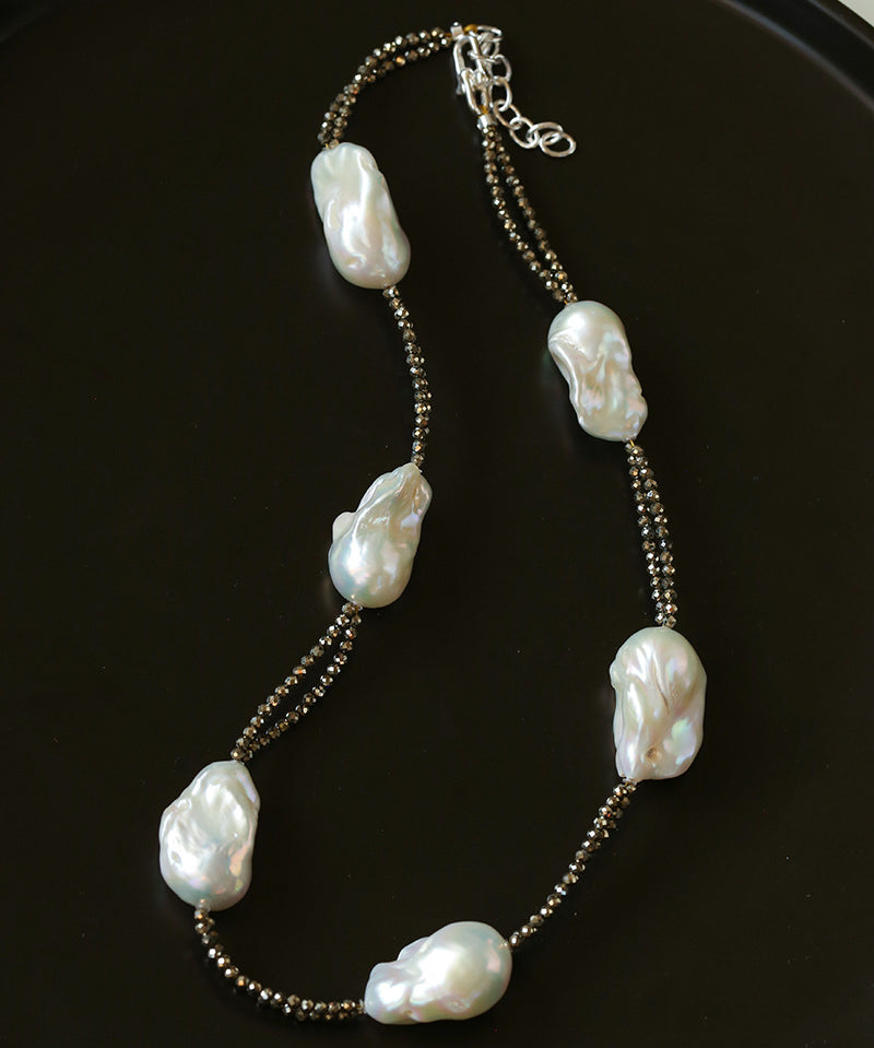 Baroque Pearl & Goldstone Layered Necklace