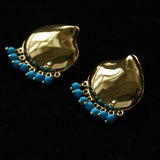 Vintage Ethnic Teardrop Beaded Tassel Earrings