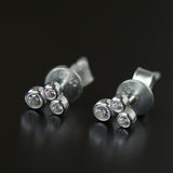Minimal Bubble Cubic Zirconia Stud Earrings