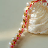Pearl Star Braided Necklace