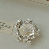 French Vintage Sculpted Daisy Brooch