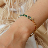 Designer Double Chain & Mixed Natural Stone Bracelets