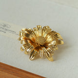 French Vintage Sculpted Daisy Brooch