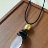 Abstract Geometric Long Pendant Necklace