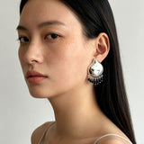 Vintage Ethnic Teardrop Beaded Tassel Earrings