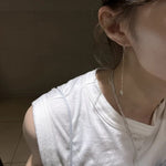 Teardrop Tassel Long Chain Drop Earrings - close-up detail 2 | Floysun