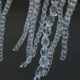 Asymmetric Polished Silver Leaf Long Tassel Earrings