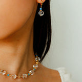 Turquoise Glass Lantern Drop Earrings