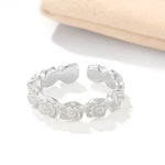 Sculpted Rose Garland Adjustable Ring - scale view | Floysun