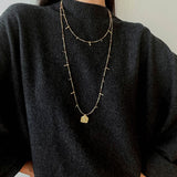 Colorful Mini Natural Stone Necklace | Bohemian Layering Style