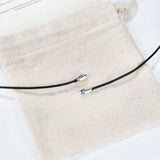 Black Teardrop Pendant Necklace