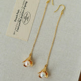 Lily of the Valley Pearl Threader Earrings
