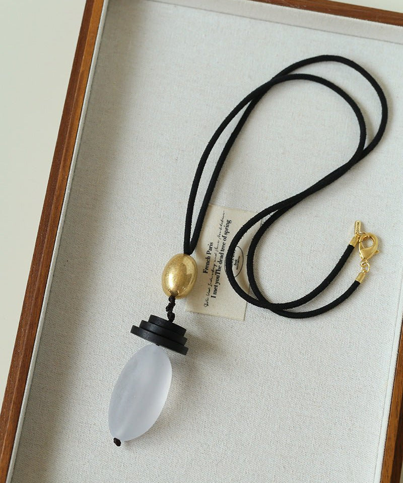 Abstract Geometric Long Pendant Necklace - floysun