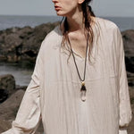 Abstract Geometric Long Pendant Necklace - floysun