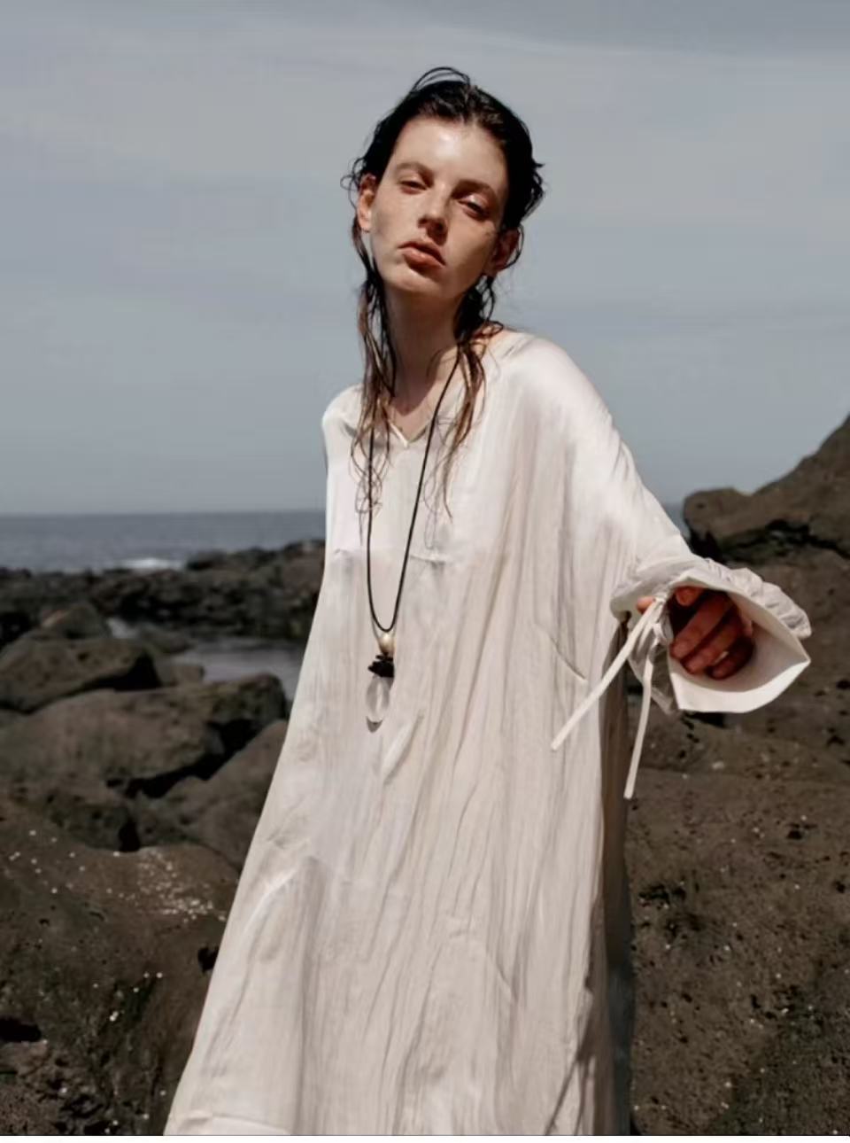 Abstract Geometric Long Pendant Necklace - floysun