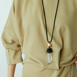 Abstract Geometric Long Pendant Necklace - floysun