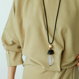 Abstract Geometric Long Pendant Necklace - floysun