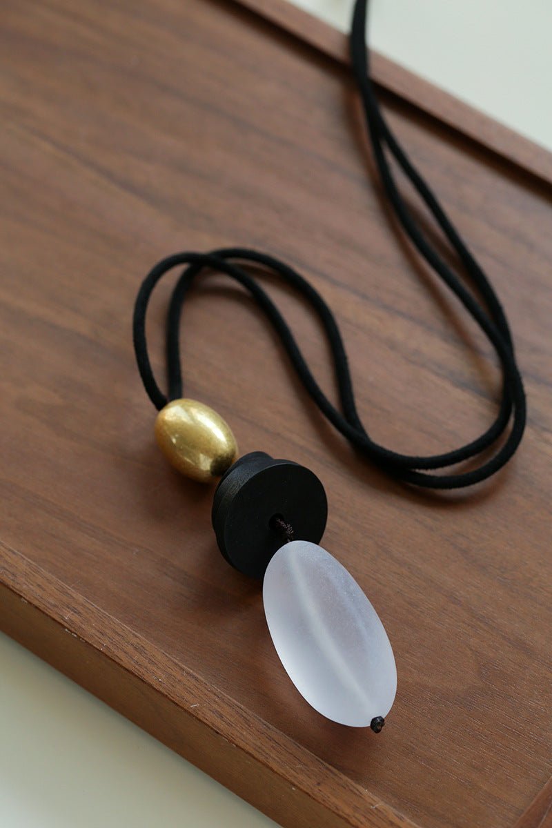 Abstract Geometric Long Pendant Necklace - floysun