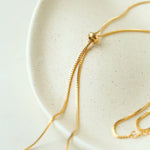Adjustable Pull-Tab Freshwater Pearl Y-Shape Snake Chain Necklace - floysun