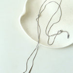 Adjustable Pull-Tab Freshwater Pearl Y-Shape Snake Chain Necklace - floysun