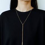 Adjustable Pull-Tab Freshwater Pearl Y-Shape Snake Chain Necklace - floysun