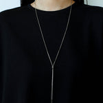 Adjustable Pull-Tab Freshwater Pearl Y-Shape Snake Chain Necklace - floysun